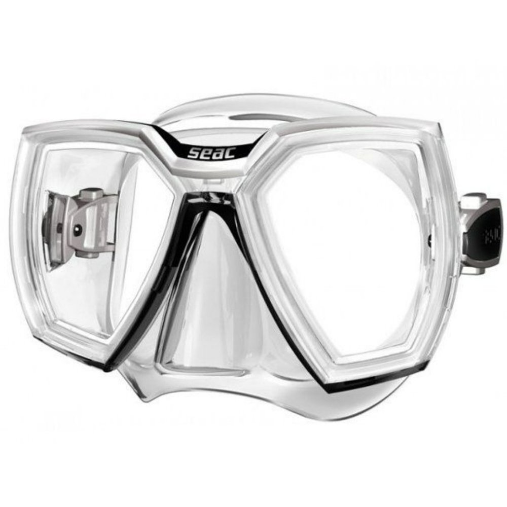 SEAC Hero Scuba Diving Transparent Silicone Mask Clear White Black